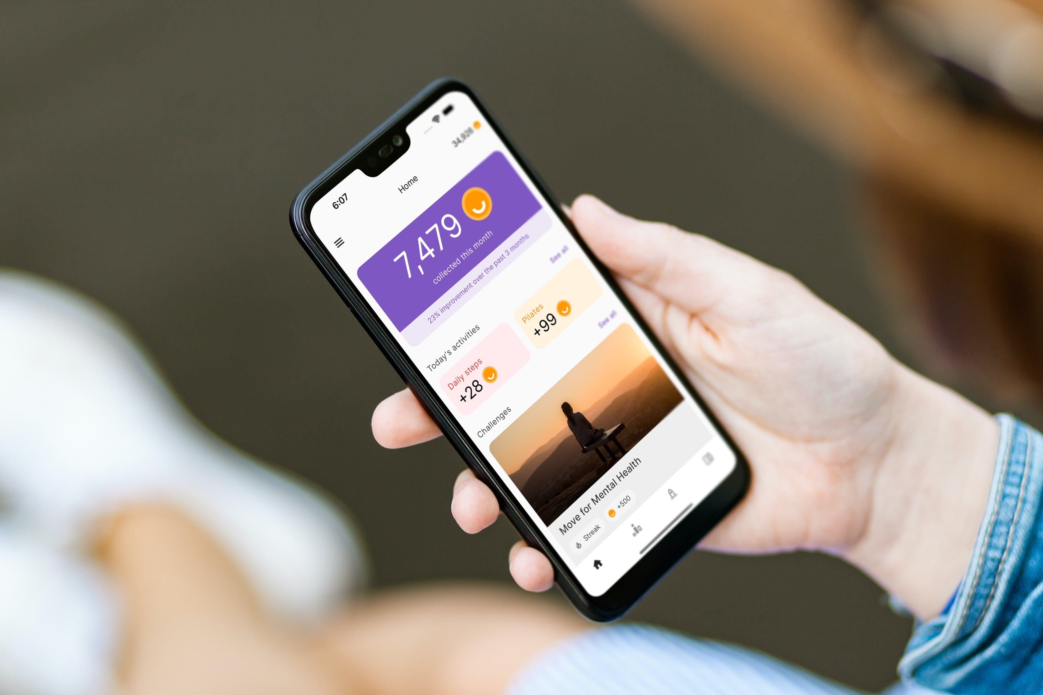Screenshot of the Myles Wellbeing app
